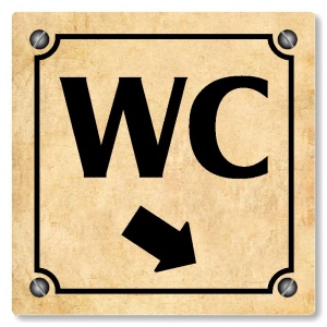 WC vpravo dolů, 118x118mm, pergamen, Kansas